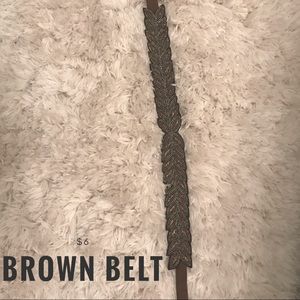Beaded brown belt
